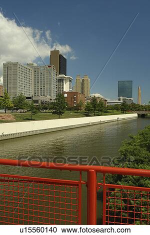 Stock Image -  Toledo, OH, Ohio, Downtown Skyline, Maumee River. Fotosearch