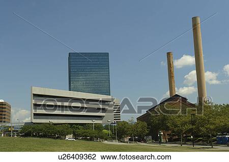 Stock Image -  Toledo, OH, Ohio, Downtown Skyline, Promenade Park. Fotosearch