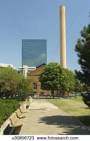 Stock Image -  Toledo, OH, Ohio, Downtown Skyline, Promenade Park. Fotosearch