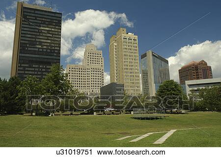 Stock Image -  Toledo, OH, Ohio, Downtown Skyline, Promenade Park. Fotosearch