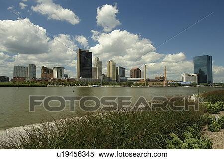 Toledo, OH, Ohio, Downtown Skyline, Maumee River, International Park View Large Photo Image Stock Photography - Toledo, OH, Ohio, Downtown Skyline, Maumee River, International Park. Fotosearch