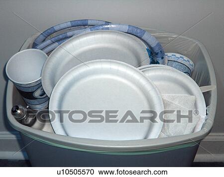 trash, paper plates View Large Photo Image Stock Image - trash, paper plates. Fotosearch