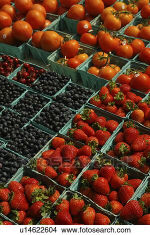 Upstate, NY, New York, Farmer's Market, berries, produce View Large Photo Image Picture -  Upstate, NY, New York, Farmer's Market, berries, produce. Fotosearch