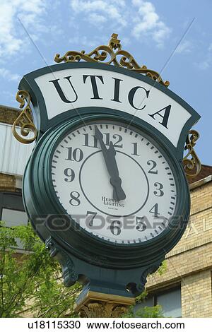 Utica, NY, New York, Downtown, Clock View Large Photo Image Stock Image - Utica, NY, New York, Downtown, Clock. Fotosearch