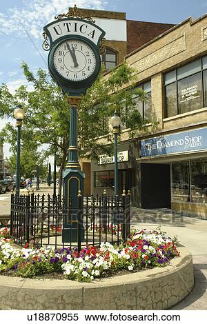 Utica, NY, New York, Downtown, Clock View Large Photo Image Stock Photography - Utica, NY, New York, Downtown, Clock. Fotosearch