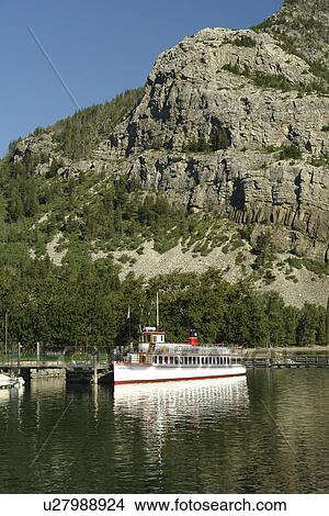 Waterton Lakes National Park, Alberta, Canada, Rocky Mountains, Upper Waterton Lake View Large Photo Image Picture - Waterton Lakes National Park, Alberta, Canada, Rocky Mountains, Upper Waterton Lake. Fotosearch