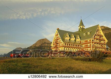 Waterton Lakes National Park, Alberta, Canada, Rocky Mountains, Prince of Wales Hotel, Upper and Middle Waterton Lakes View Large Photo Image Stock Image - Waterton Lakes National Park, Alberta, Canada, Rocky Mountains, Prince of Wales Hotel, Upper and Middle Waterton Lakes. Fotosearch