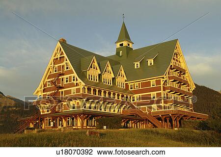 Waterton Lakes National Park, Alberta, Canada, Rocky Mountains, Prince of Wales Hotel, Upper and Middle Waterton Lakes View Large Photo Image Stock Image - Waterton Lakes National Park, Alberta, Canada, Rocky Mountains, Prince of Wales Hotel, Upper and Middle Waterton Lakes. Fotosearch