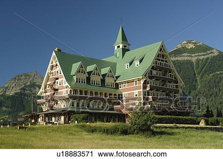Waterton Lakes National Park, Alberta, Canada, Rocky Mountains, Prince of Wales Hotel, Upper Waterton Lake View Large Photo Image Stock Image - Waterton Lakes National Park, Alberta, Canada, Rocky Mountains, Prince of Wales Hotel, Upper Waterton Lake. Fotosearch