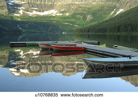 Stock Photography -  Waterton Lakes National Park, Alberta, Canada, Rocky Mountains, Cameron Lake. Fotosearch