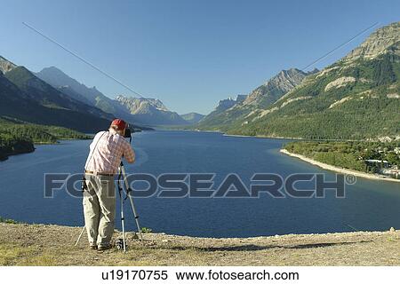 Waterton Lakes National Park, Alberta, Canada, Rocky Mountains, Upper Waterton Lake View Large Photo Image Stock Photography - Waterton Lakes National Park, Alberta, Canada, Rocky Mountains, Upper Waterton Lake. Fotosearch