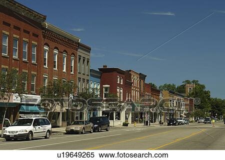 Westfield, NY, New York, Downtown, Main Street View Large Photo Image Stock Photography - Westfield, NY, New York, Downtown, Main Street. Fotosearch
