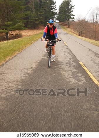 woman, biking, Blue Ridge Parkway, Galax, Virginia, VA View Large Photo Image Stock Photo - woman, biking, Blue Ridge Parkway, Galax, Virginia, VA. Fotosearch