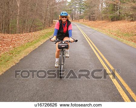 woman, biking, Blue Ridge Parkway, Galax, Virginia, VA View Large Photo Image Stock Photograph - woman, biking, Blue Ridge Parkway, Galax, Virginia, VA. Fotosearch