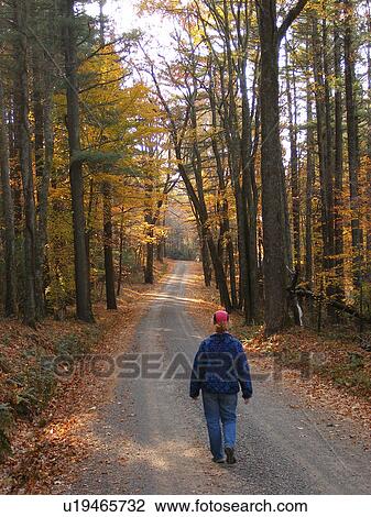 woman, walking, dirt road, Blue Ridge Parkway, Virginia, VA View Large Photo Image Stock Image - woman, walking, dirt road, Blue Ridge Parkway, Virginia, VA. Fotosearch