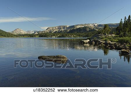 WY, Wyoming, Beartooth Scenic Highway, Beartooth All American Road, Glacial Lake, Island Lake View Large Photo Image Stock Image - WY, Wyoming, Beartooth Scenic Highway, Beartooth All American Road, Glacial Lake, Island Lake. Fotosearch