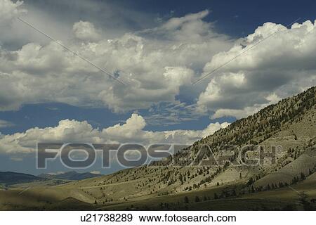 Stock Photo -  Yellowstone National Park, MT, Montana, WY, Wyoming, Mammoth Hot Springs. Fotosearch