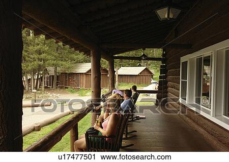 Yellowstone National Park, WY, Wyoming, Tower-Roosevelt, Roosevelt Lodge, front porch View Large Photo Image Stock Image - Yellowstone National Park, WY, Wyoming, Tower-Roosevelt, Roosevelt Lodge, front porch. Fotosearch