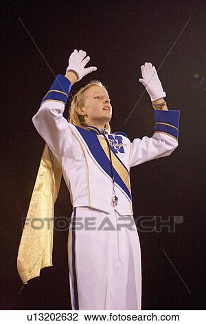 Stock Image - High school football game, Ojai, California.. Fotosearch