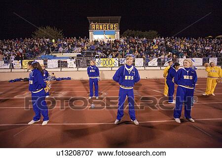Stock Photo - High school football game, Ojai, California.. Fotosearch