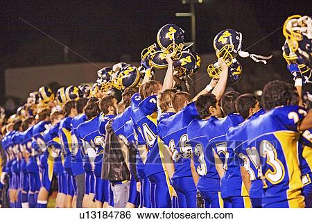 Stock Photograph - High school football game, Ojai, California.. Fotosearch