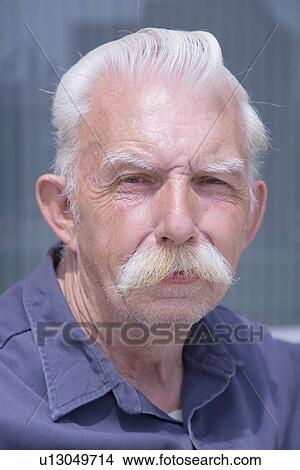 Picture - Portrait of man white white hair, Boston, MA. Fotosearch