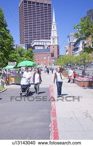 Stock Image - Summertime in Boston, MA. Fotosearch