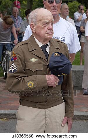 Veterans Salue during Memorial Day Parade, Concord, MA View Large Photo Image Stock Photo - Veterans Salue during Memorial Day Parade, Concord, MA. Fotosearch
