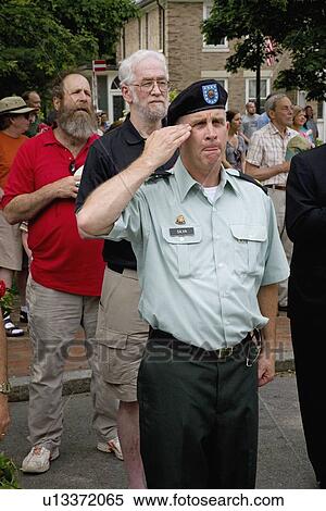 Veterans Salue during Memorial Day Parade, Concord, MA View Large Photo Image Stock Photography - Veterans Salue during Memorial Day Parade, Concord, MA. Fotosearch
