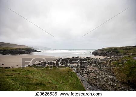 Stock Photography - Beach on the North Atlantic, Ring of Kerry, Ireland. Fotosearch