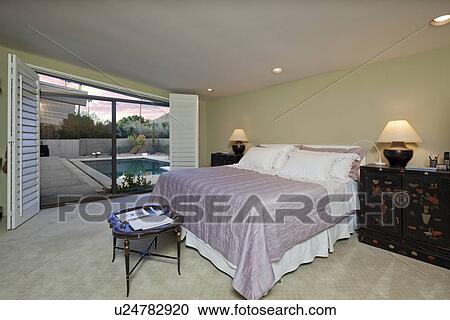 Stock Image - Bedroom interior. Fotosearch