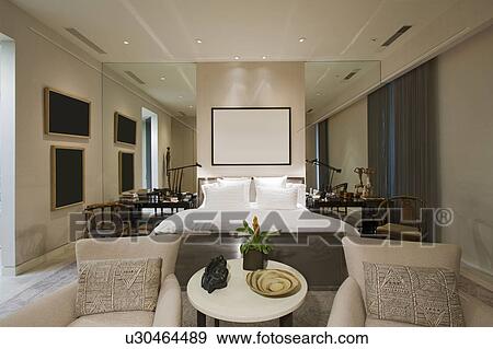 Bedroom with armchairs View Large Photo Image Stock Photo - Bedroom with armchairs. Fotosearch