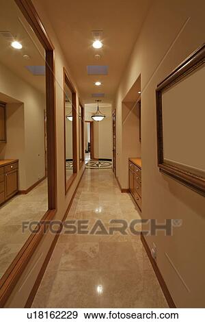 Hallway in luxurious house View Large Photo Image Stock Photo - Hallway in luxurious house. Fotosearch