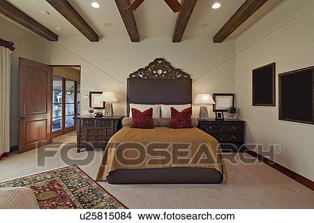 Interior of Bedroom of luxury house View Large Photo Image Picture - Interior of Bedroom of luxury house. Fotosearch