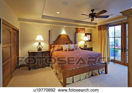 Interior of Bedroom of luxury house View Large Photo Image Stock Image - Interior of Bedroom of luxury house. Fotosearch