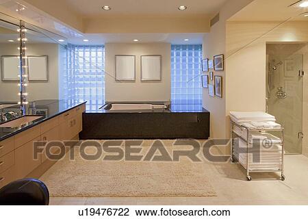 Luxurious bathroom interior View Large Photo Image Stock Image - Luxurious bathroom interior. Fotosearch