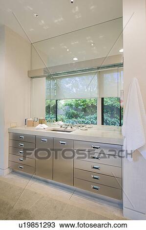 Modern bathroom sink and counter View Large Photo Image Stock Image - Modern bathroom sink and counter. Fotosearch