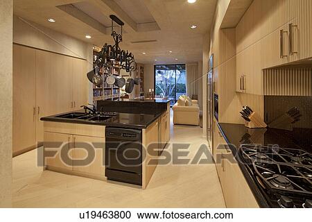 Modern kitchen View Large Photo Image Stock Image - Modern kitchen. Fotosearch