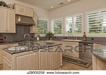 Modern kitchen View Large Photo Image Stock Photo - Modern kitchen. Fotosearch