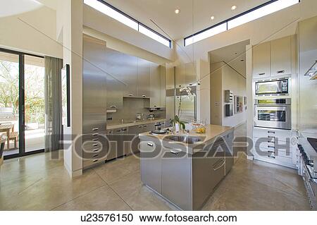 Stock Image - Modern stylish kitchen. Fotosearch
