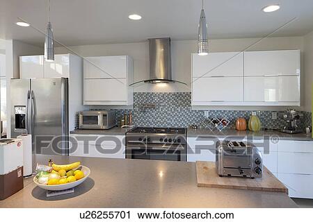 Modern stylish kitchen View Large Photo Image Stock Image - Modern stylish kitchen. Fotosearch