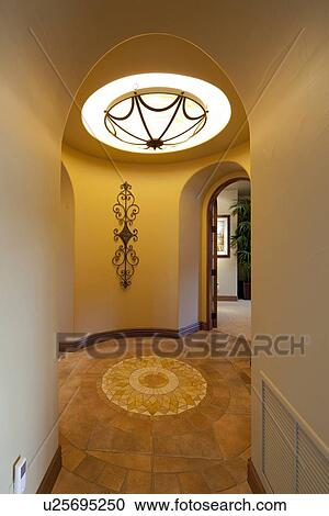 Skylight and hallway in luxury house View Large Photo Image Stock Image - Skylight and hallway in luxury house. Fotosearch
