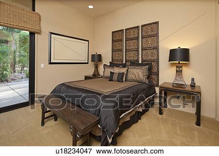Small bedroom interior in luxury house View Large Photo Image Stock Photo - Small bedroom interior in luxury house. Fotosearch