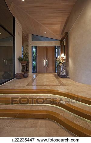 Stock Photo - Stairway entry to luxury home. Fotosearch
