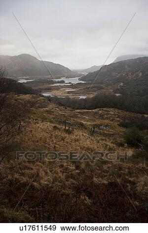 View down to Lough Leane, Killarney National Park, Ireland View Large Photo Image Stock Photo - View down to Lough Leane, Killarney National Park, Ireland. Fotosearch