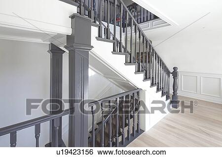 View of a traditional staircase View Large Photo Image Stock Photograph - View of a traditional staircase. Fotosearch