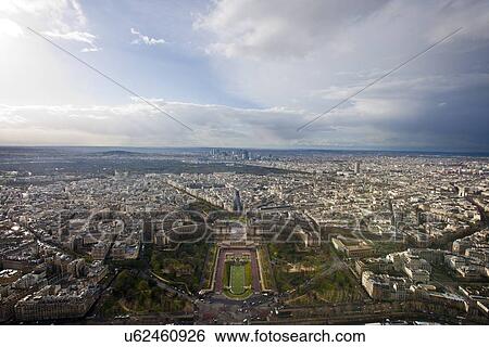 Aerial View of Paris, France View Large Photo Image Stock Photograph - Aerial View of Paris, France. Fotosearch