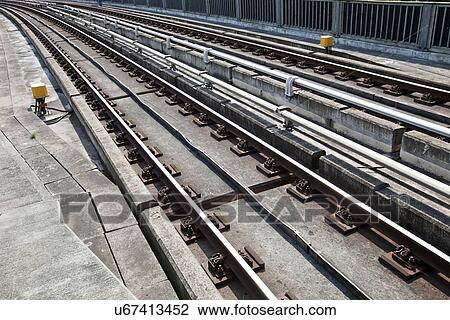 Stock Image - Railway tracks. Fotosearch