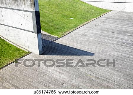 Shadow on the concrete floor from wall View Large Photo Image Stock Photograph - Shadow on the concrete floor from wall. Fotosearch