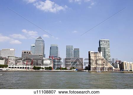 Skyline of Canary Wharf View Large Photo Image Stock Photo - Skyline of Canary Wharf . Fotosearch